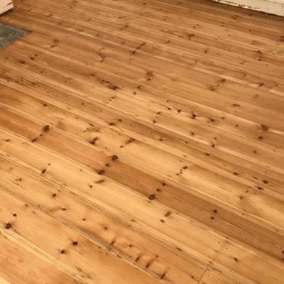 Pine Floorboards - Gap Filling  with Pine Slivers