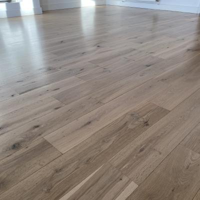 Oak Floorboards Sanding + Whitewash Finish in Essex