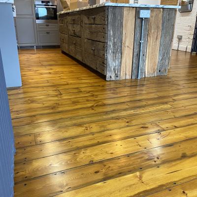 Pine Floorboards Staining